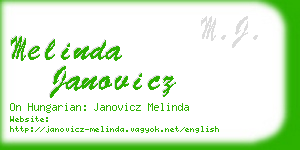 melinda janovicz business card